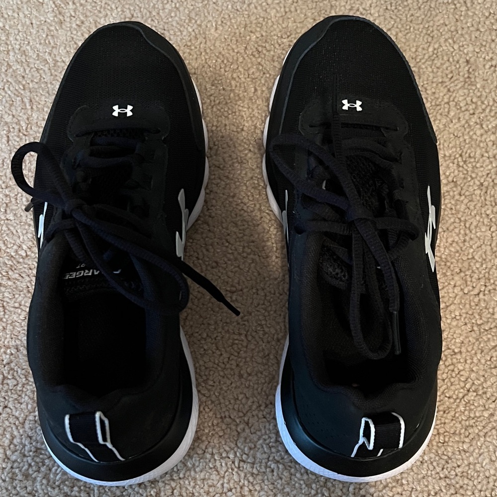 Under Armour Black and White Running Shoes